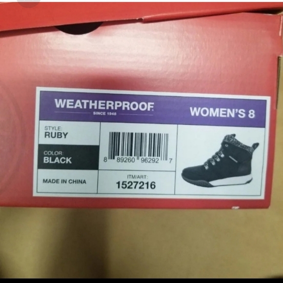 WEATHERPROOF LADIES SNEAKERBOOT RUBY BLACK LACE UP ANKLE BOOT… - Picture 4 of 5